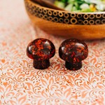 India Salt & Pepper Shakers Mushrooms Stone 2D