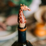 Kenya Bottle Topper Giraffe M/3 Wood/Cork