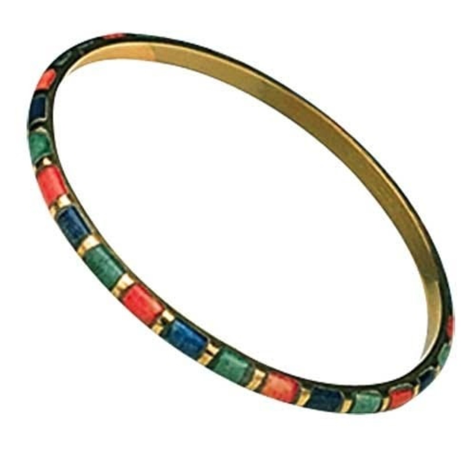 India Bangle Brass M/5 Dyed Bone Assorted Colo