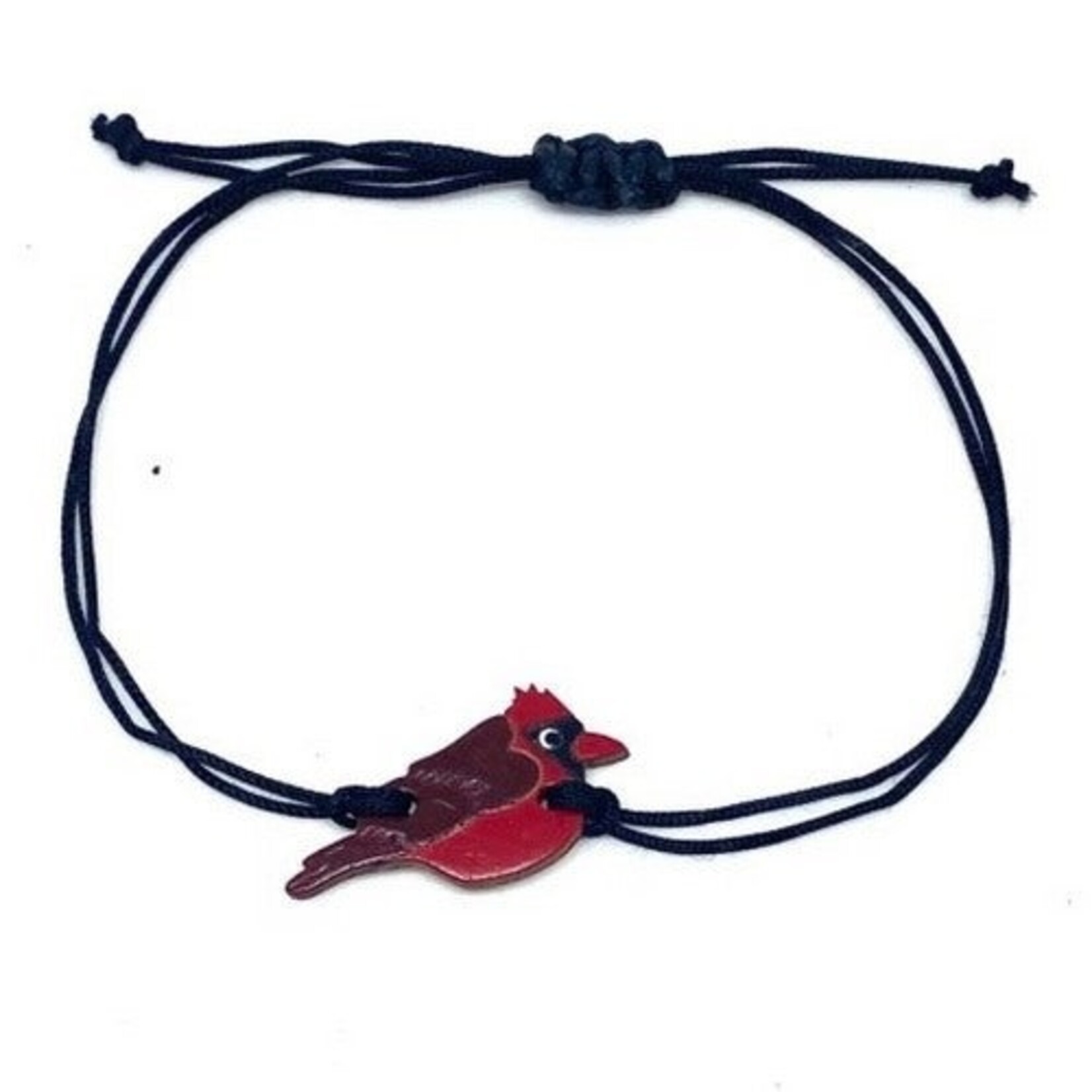 Colombia Bracelet Cardinal M/2 Gourd/Acrylic Adj Red/Blk