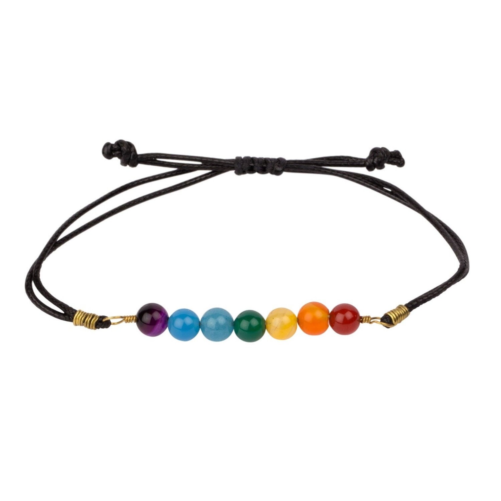 Colombia Bracelet 7 Vibes 7 Stones/Cord Black/Mul