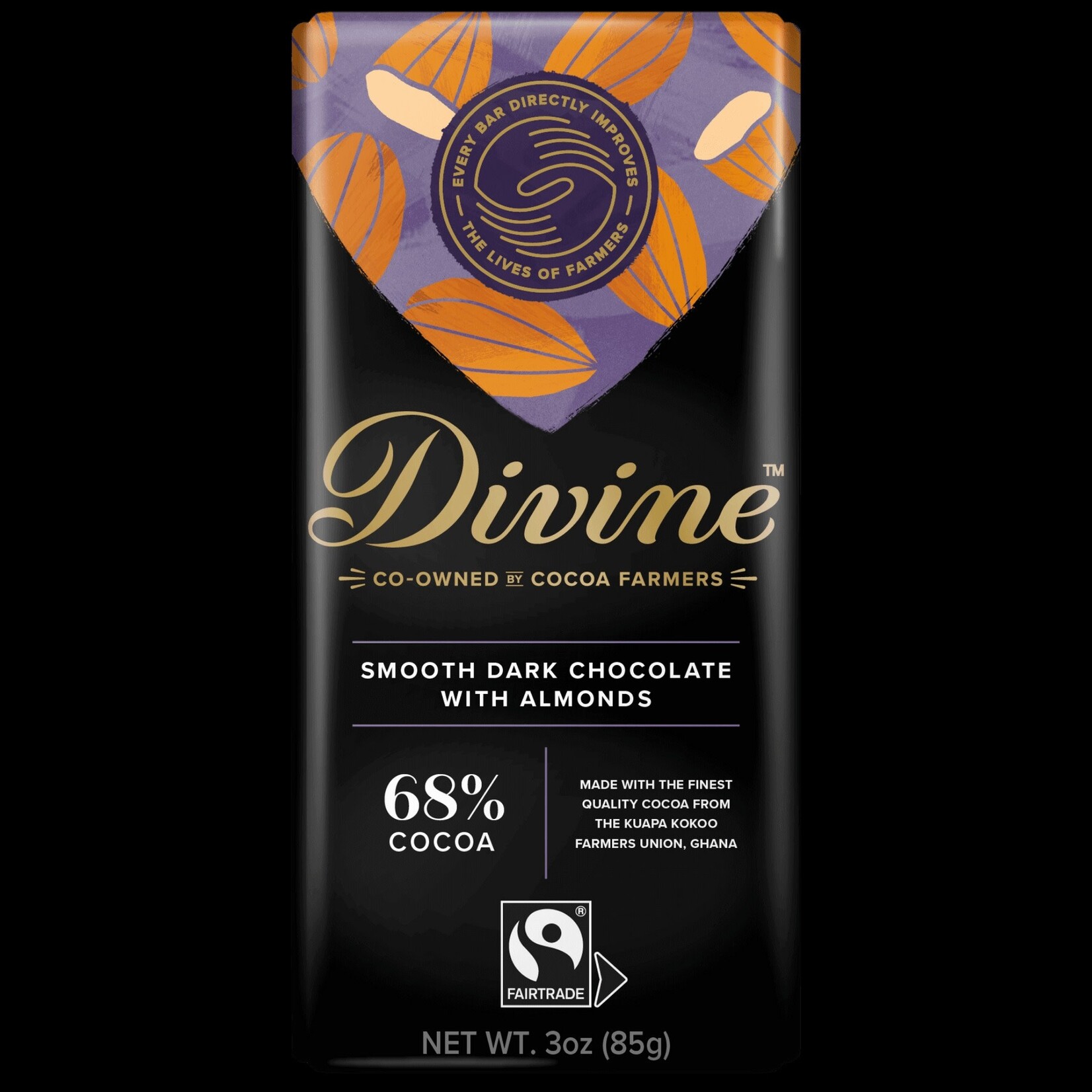 Ghana Chocolate Dark Almonds 3Oz