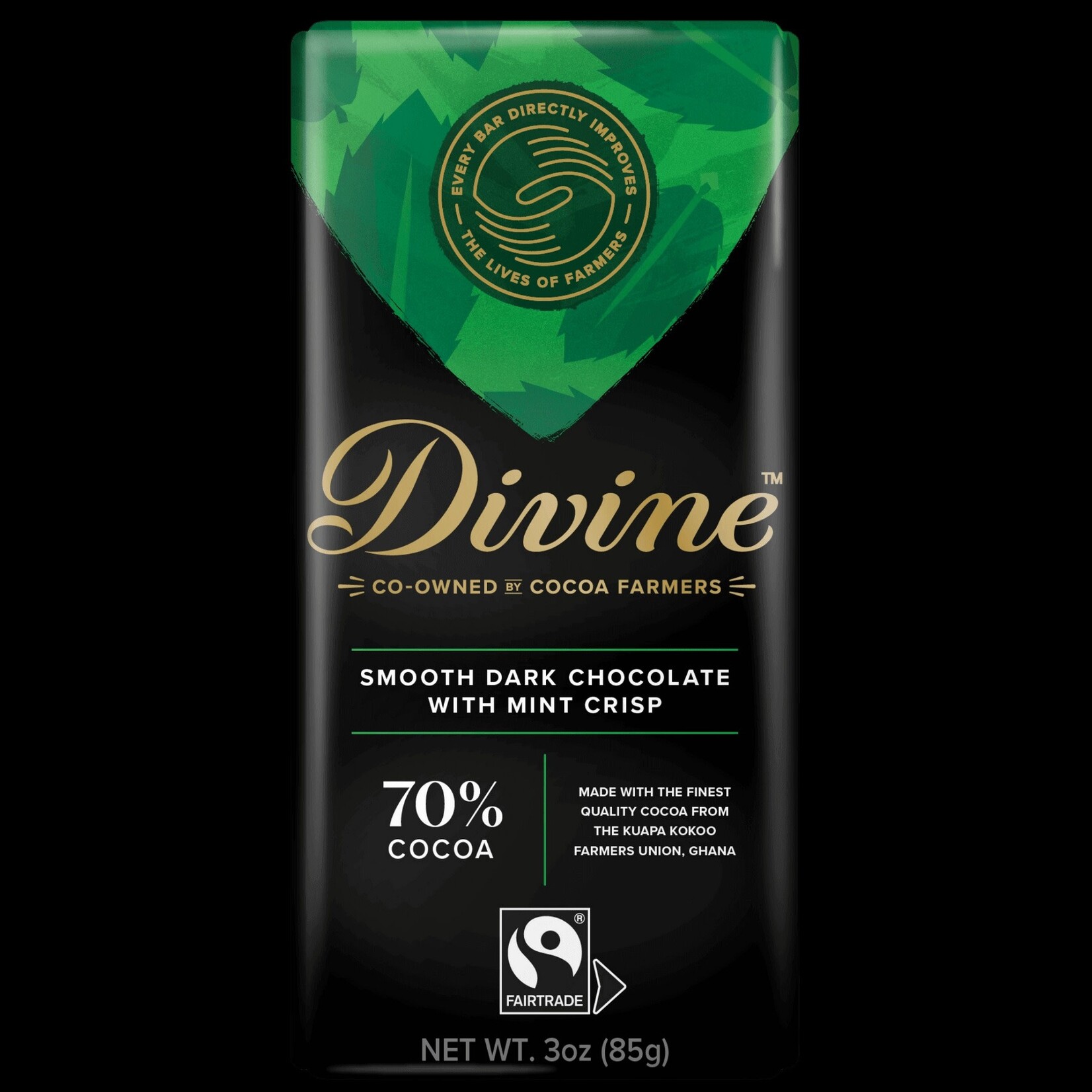 Ghana Chocolate Dark 70% Mint 3oz