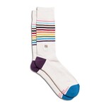 India Socks Save LGBTQ Lives - Beige Pride Flag - S