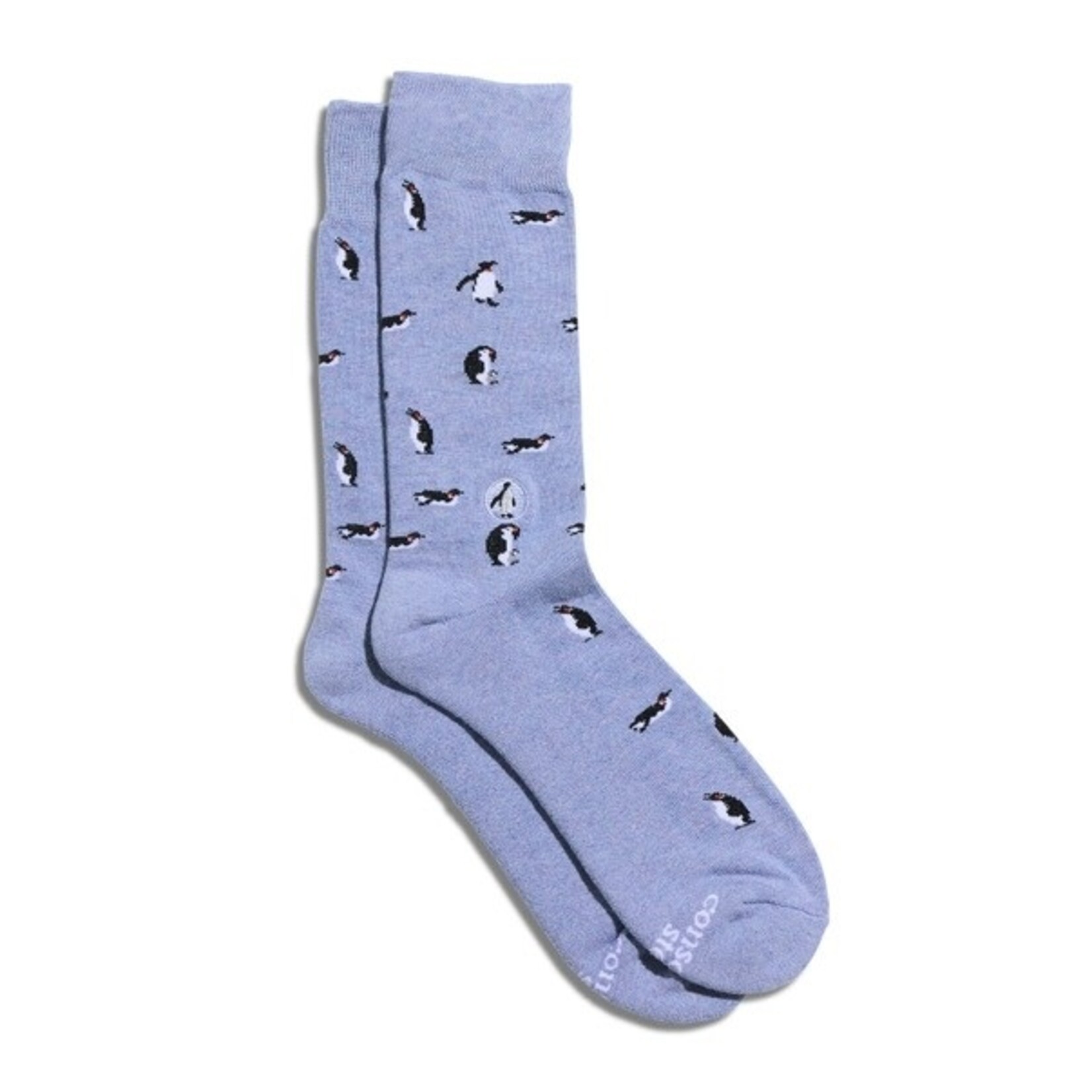 India Socks Protect Penguins - Blue Penguins - L