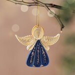 Vietnam Ornament Angel M/3 Quilled Paper 3Lw Blue