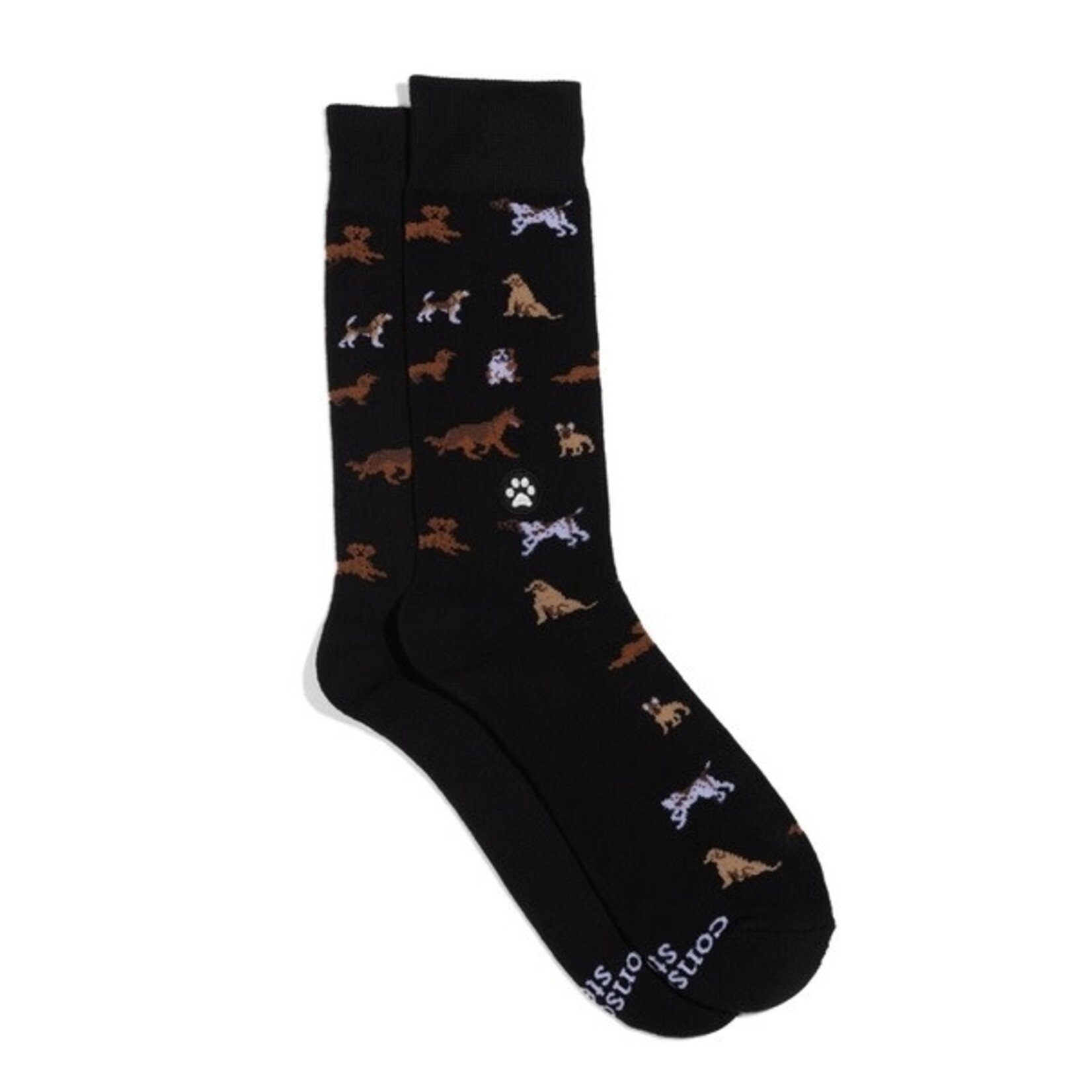 India Socks Save Dogs - Black Pattern - S