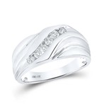 GND 10k White Gold 1/3 ctw Diamond Gents Ring