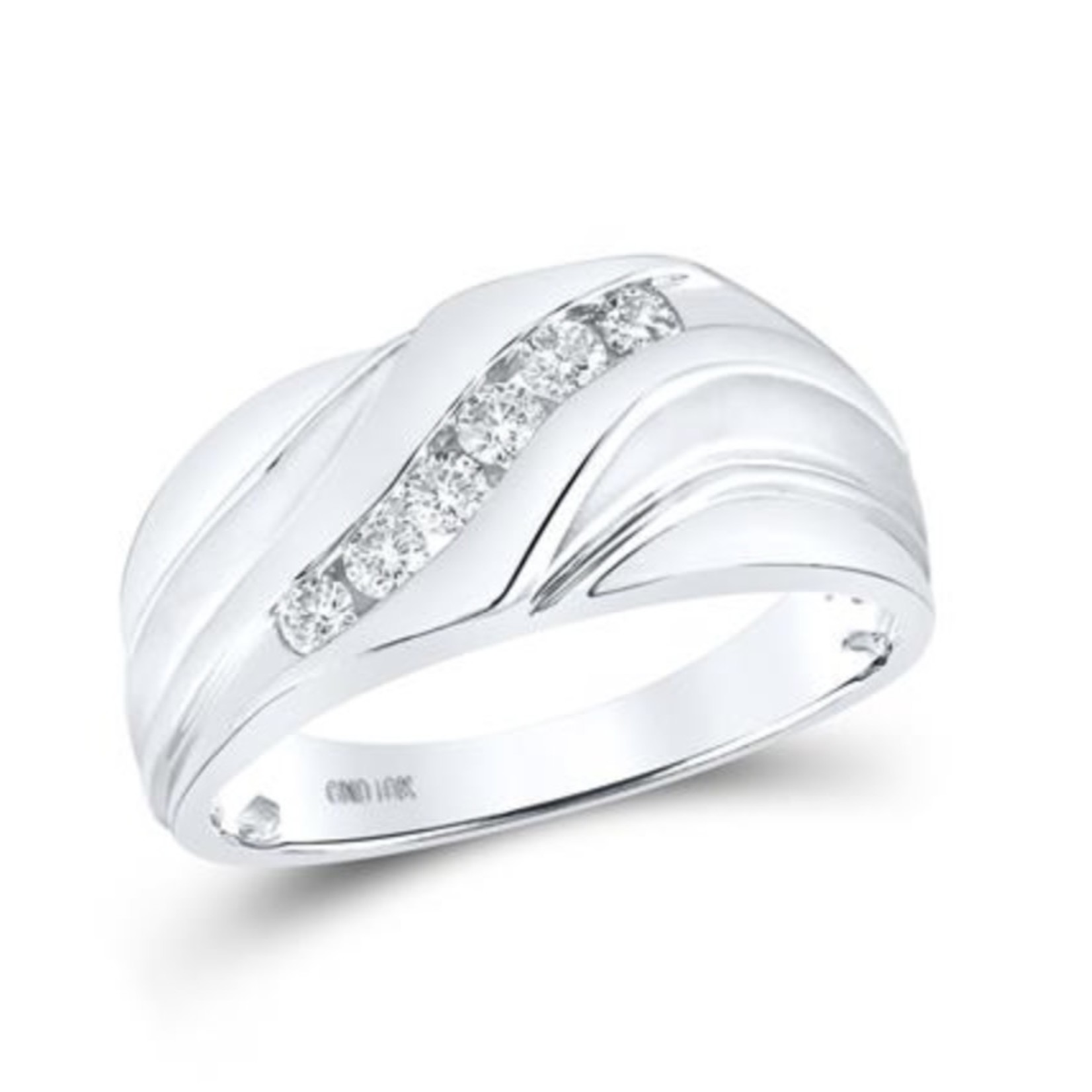 GND 10k White Gold 1/3 ctw Diamond Gents Ring
