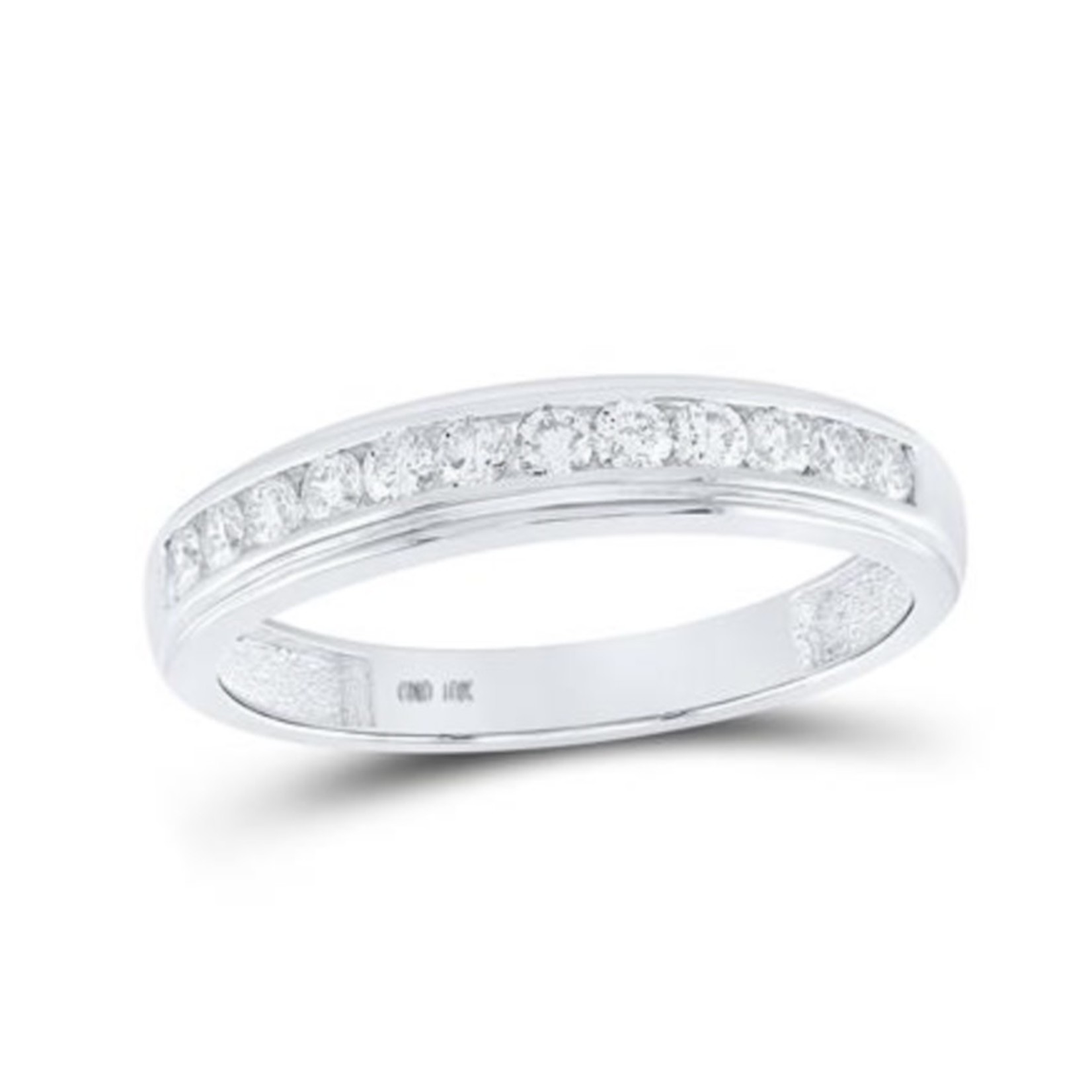 GND 10k White Gold 3/4 ctw Diamond Gents Ring