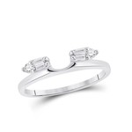 GND 14k White Gold 1/5 ctw Diamond Ring Enhancer