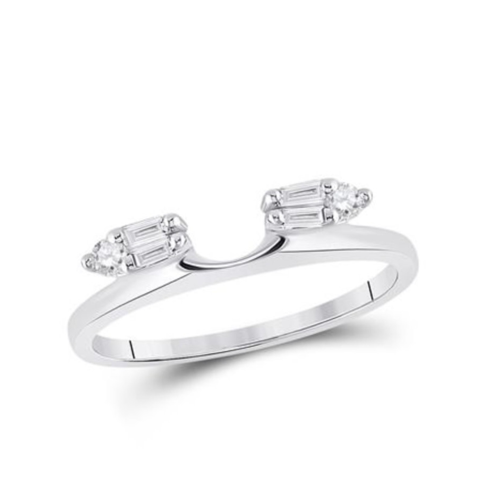 GND 14k White Gold 1/5 ctw Diamond Ring Enhancer