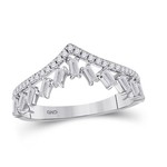 GND 14k White Gold 3/8 ctw Diamond Band