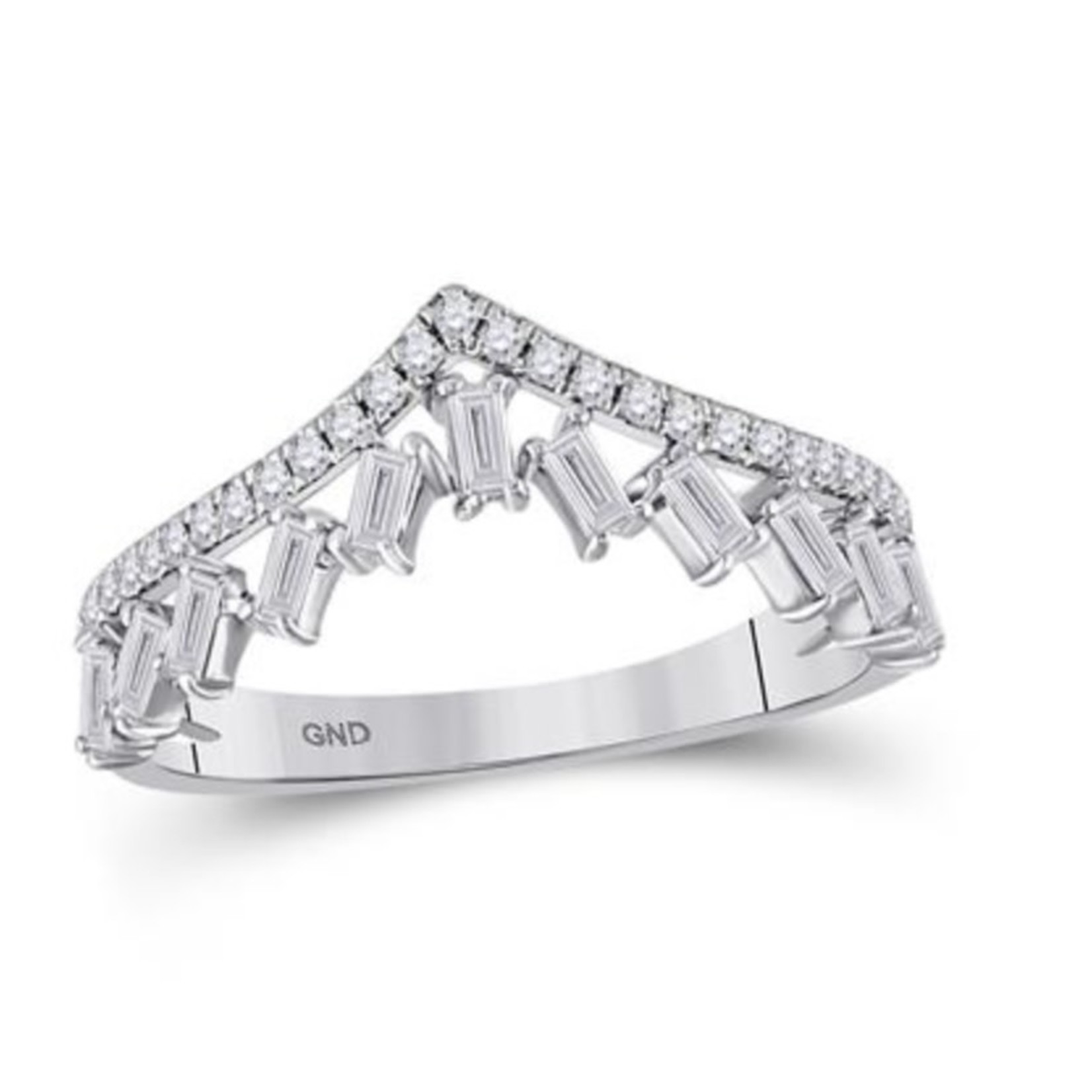 GND 14k White Gold 3/8 ctw Diamond Band