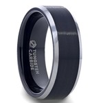 Thorsten Aston Brushed Black Tungsten Carbide Ring