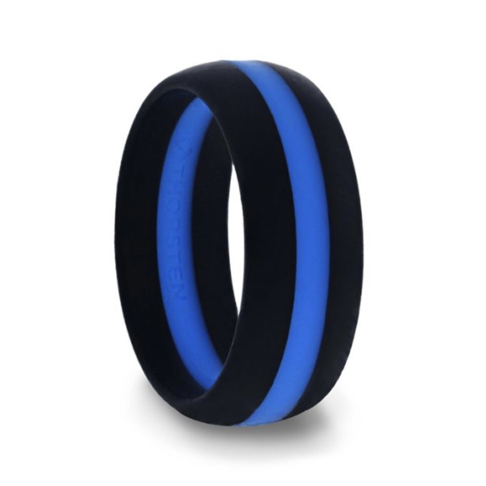 Thorsten Black and Blue Silicone Ring