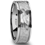 Thorsten Thornton Hammered White Tungsten Carbide Ring