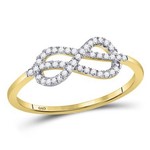 GND 10k Yellow Gold 1/6 ctw Diamond Infinity Ring