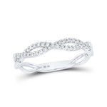 GND 10k White Gold 1/6 ctw Diamond Band