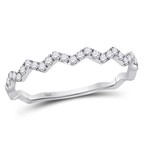 GND 10k White Gold 1/5 ctw Diamond Band