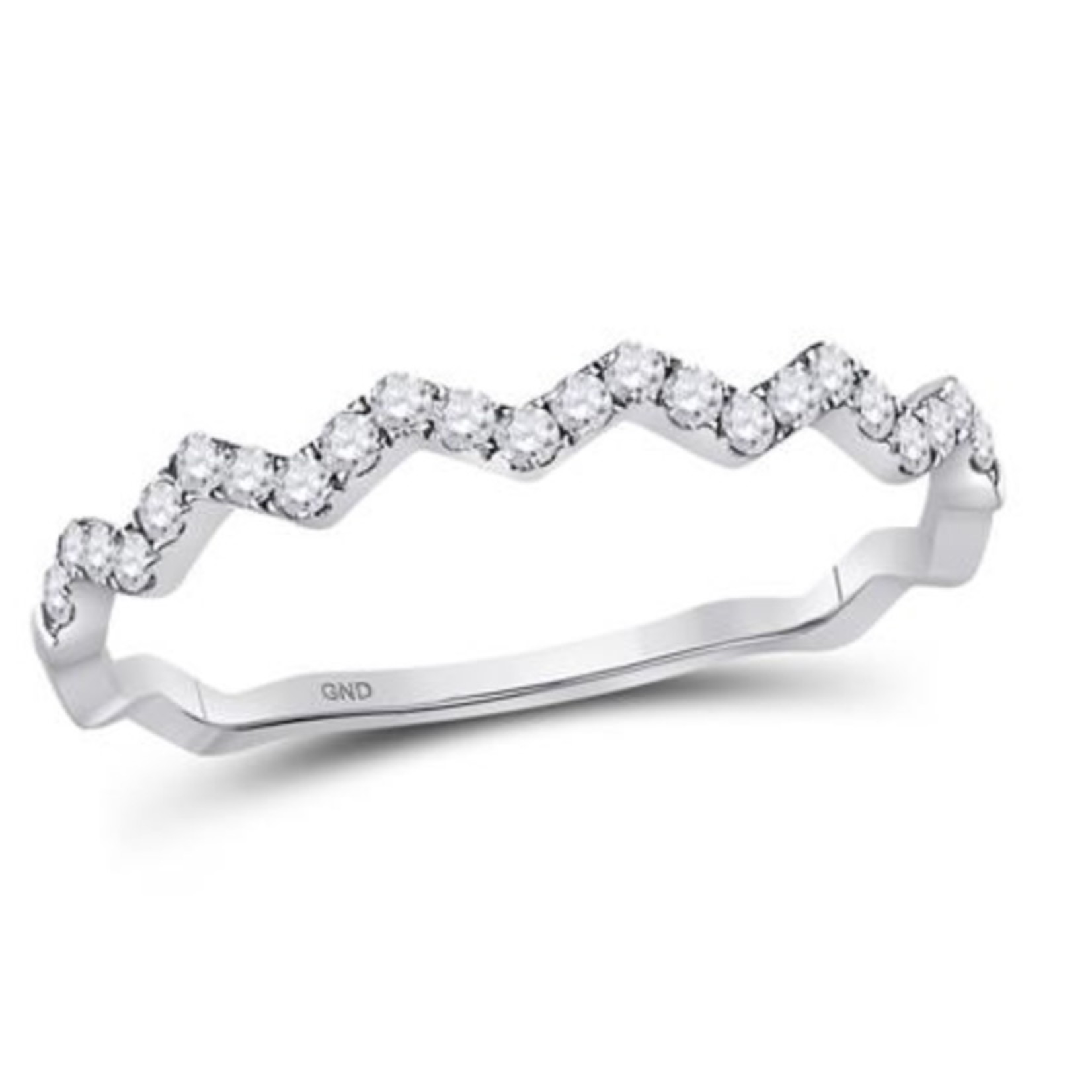 GND 10k White Gold 1/5 ctw Diamond Band