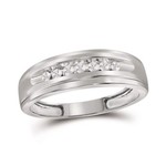 GND 10k White Gold 1/6 ctw Diamond Gents Ring