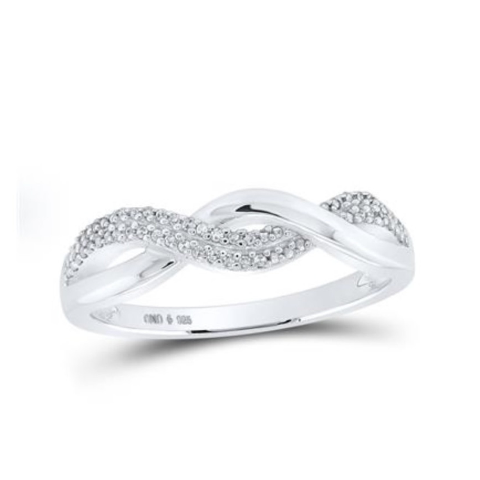 GND Sterling Silver 1/20CTW Diamond Ring