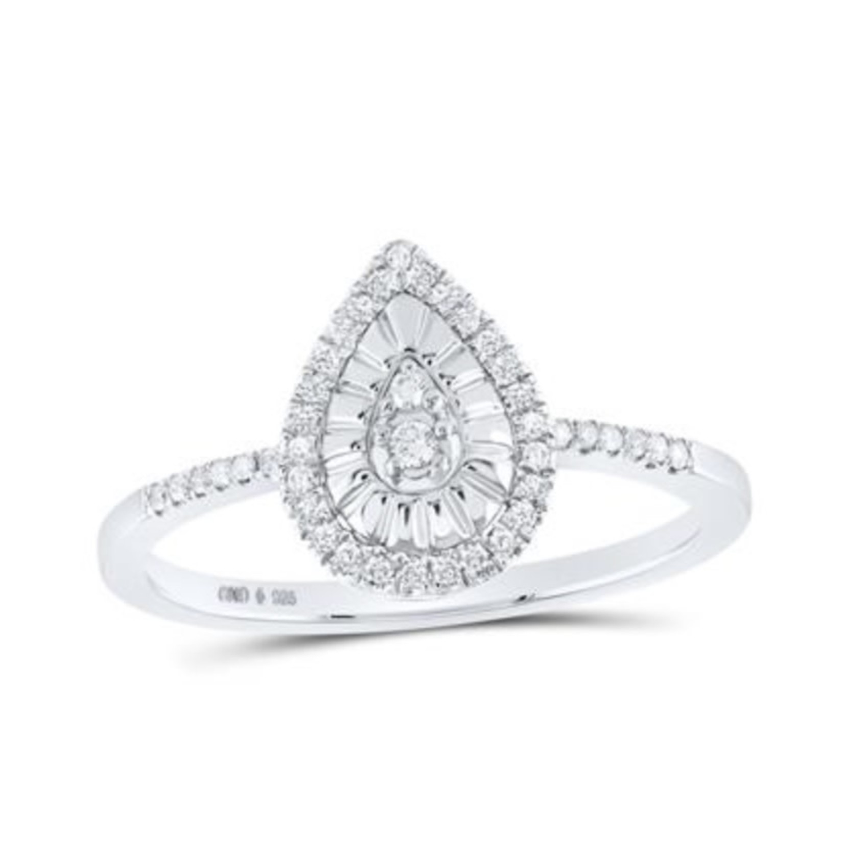 GND Sterling Silver 1/6 ctw Diamond Ring