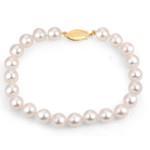 Imperial 14k Yellow Gold 7 inch 7mm Pearl Bracelet