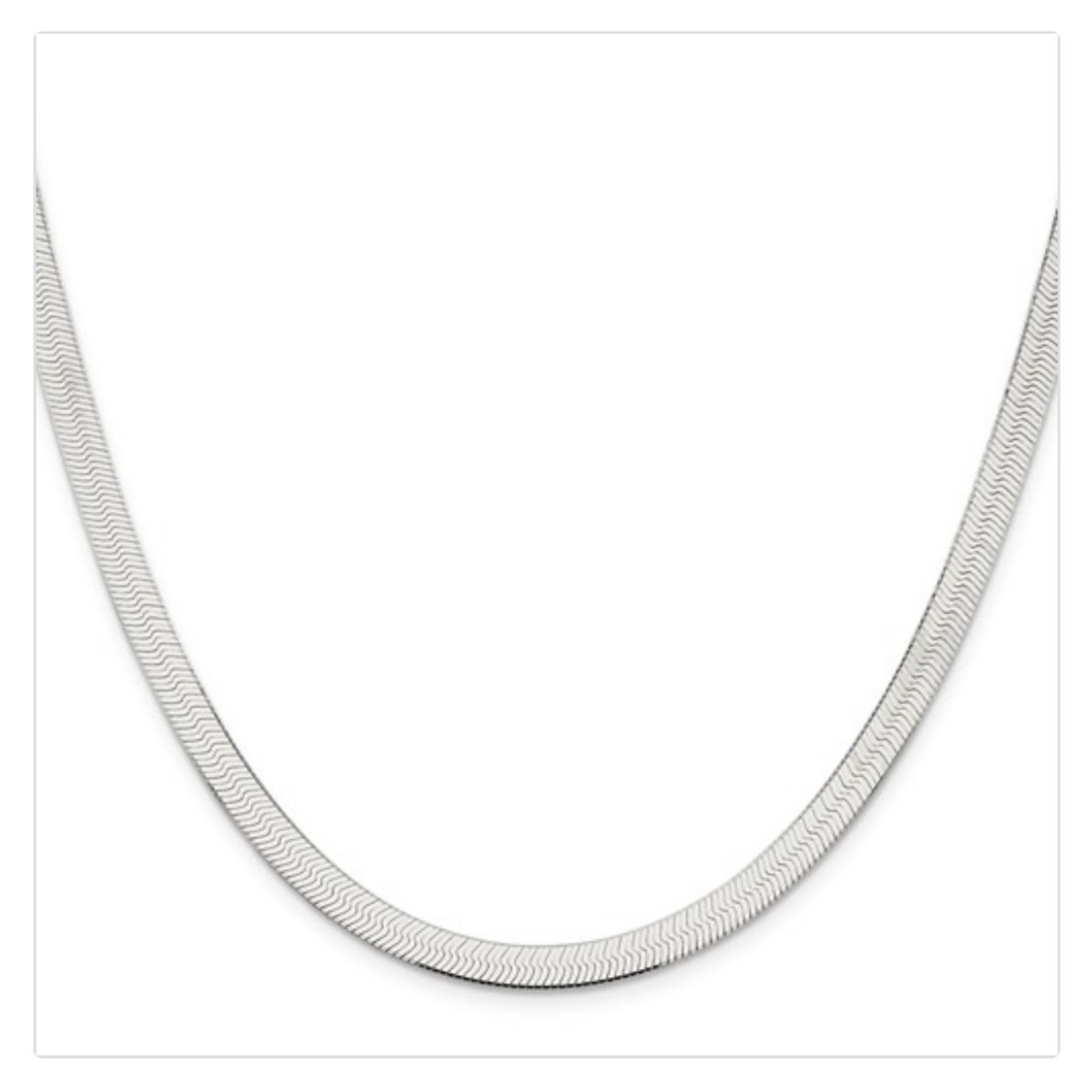 Sterling Silver 5.25mm 20” Herringbone Chain