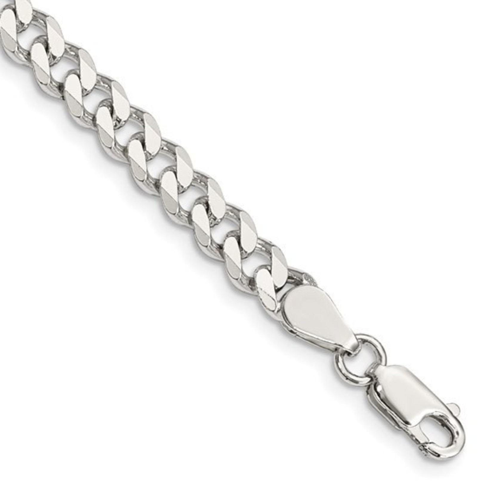 Sterling Silver 8” Domed Curb Bracelet