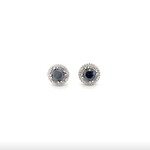 Midwest Sterling Silver 2 CTW Black and White Diamond Earrings