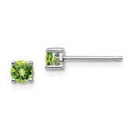 Quality Gold Sterling Silver 4mm Peridot Earrings