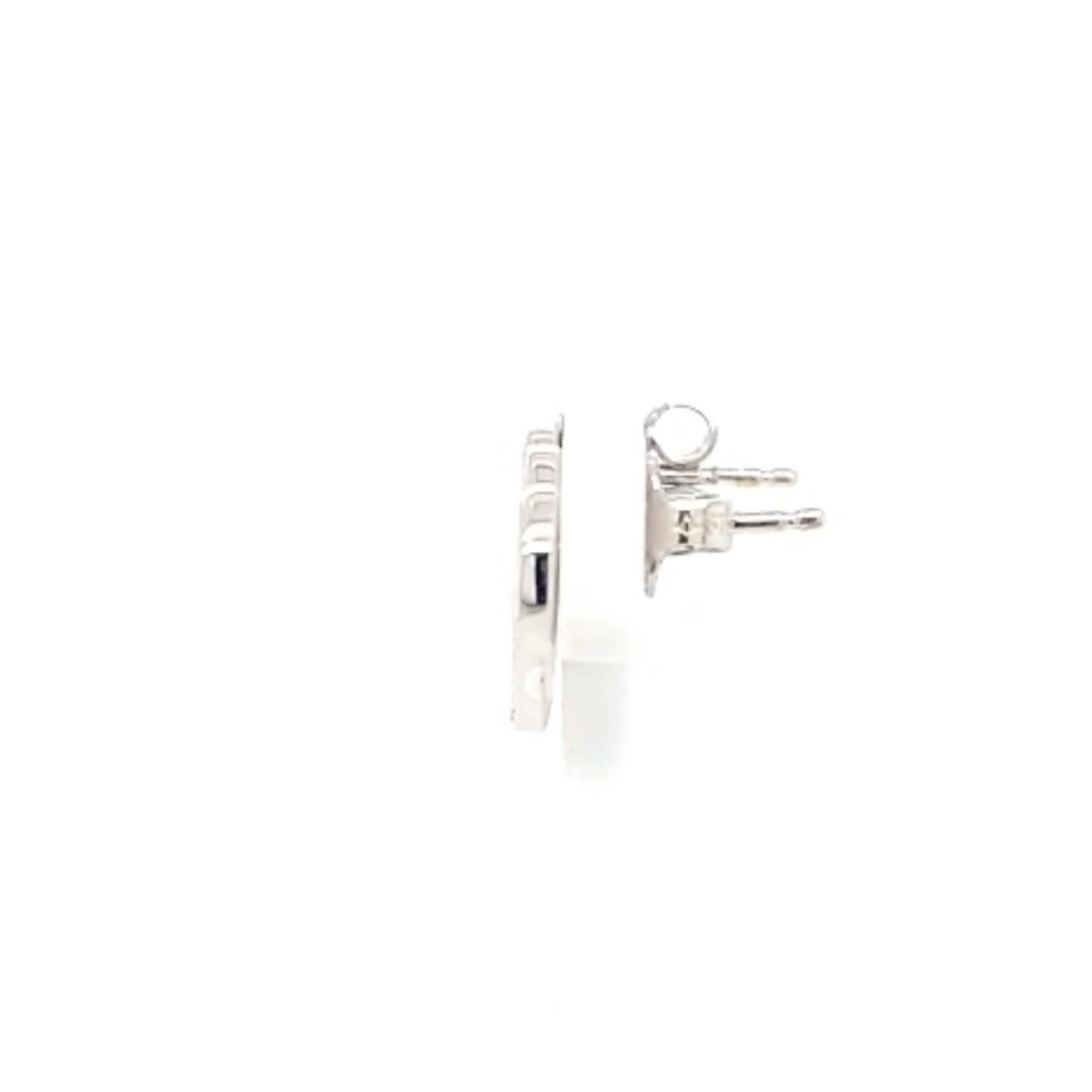 Midwest Sterling Silver 1/20 ctw Diamond Heart Earrings
