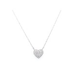Midwest 10k White Gold 1/6 CTW Diamond Heart Pendant