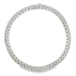 Global Sterling Silver 2 ctw Diamond Collar Necklace