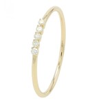 Diamond Traders 10k Yellow Gold 1/10 ctw Diamond Band