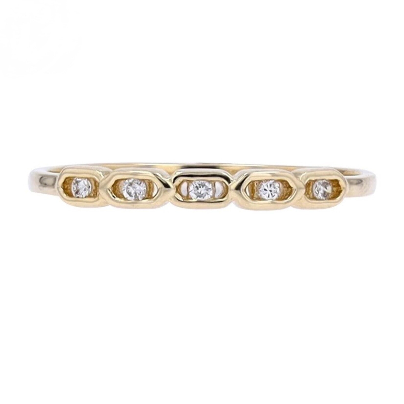 Diamond Traders 10k Yellow Gold 1/10 ctw Diamond Band