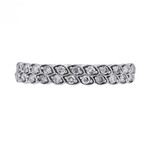 Diamond Traders 10k White Gold 1/4 ctw Double row Diamond Band