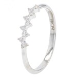 Diamond Traders 10k White Gold 1/10 ctw Diamond Band