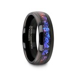 Thorsten Cosmic Black Tungsten Alexandrite and Purple Goldstone Ring