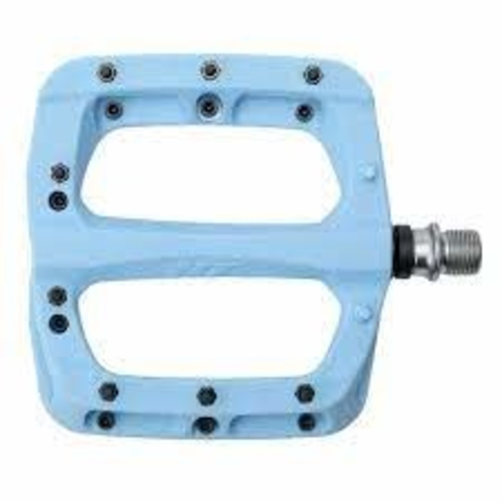HT Components HT Components, PA03A, Nano P, Platform Pedals, Body: Nylon, Spindle: Cr-Mo, 9/16'', Blue, Pair