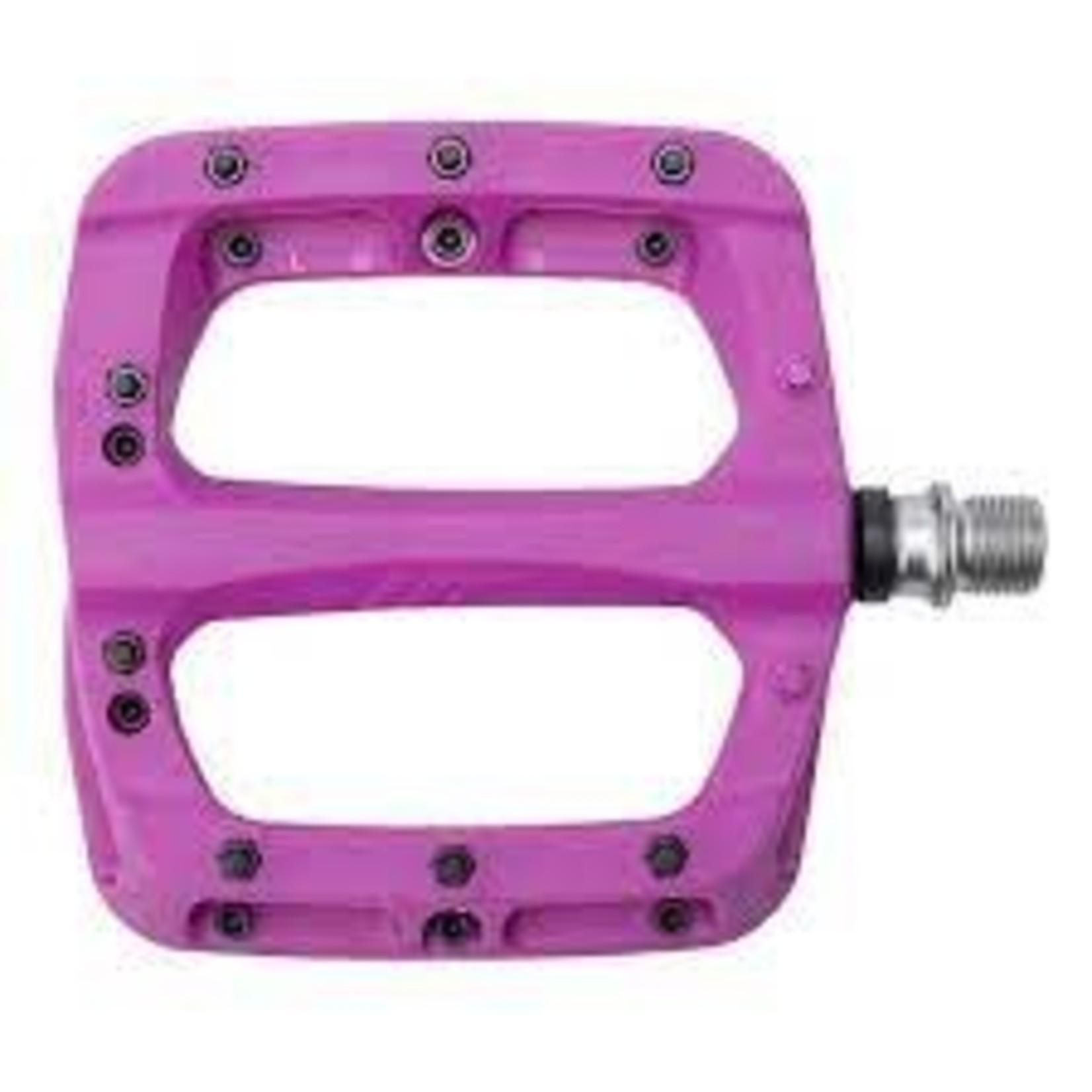 HT Components HT Components, PA03A, Nano P, Platform Pedals, Body: Nylon, Spindle: Cr-Mo, 9/16'', Purple, Pair