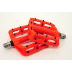 HT Components HT Components, PA03A, Nano P, Platform Pedals, Body: Nylon, Spindle: Cr-Mo, 9/16'', Red, Pair