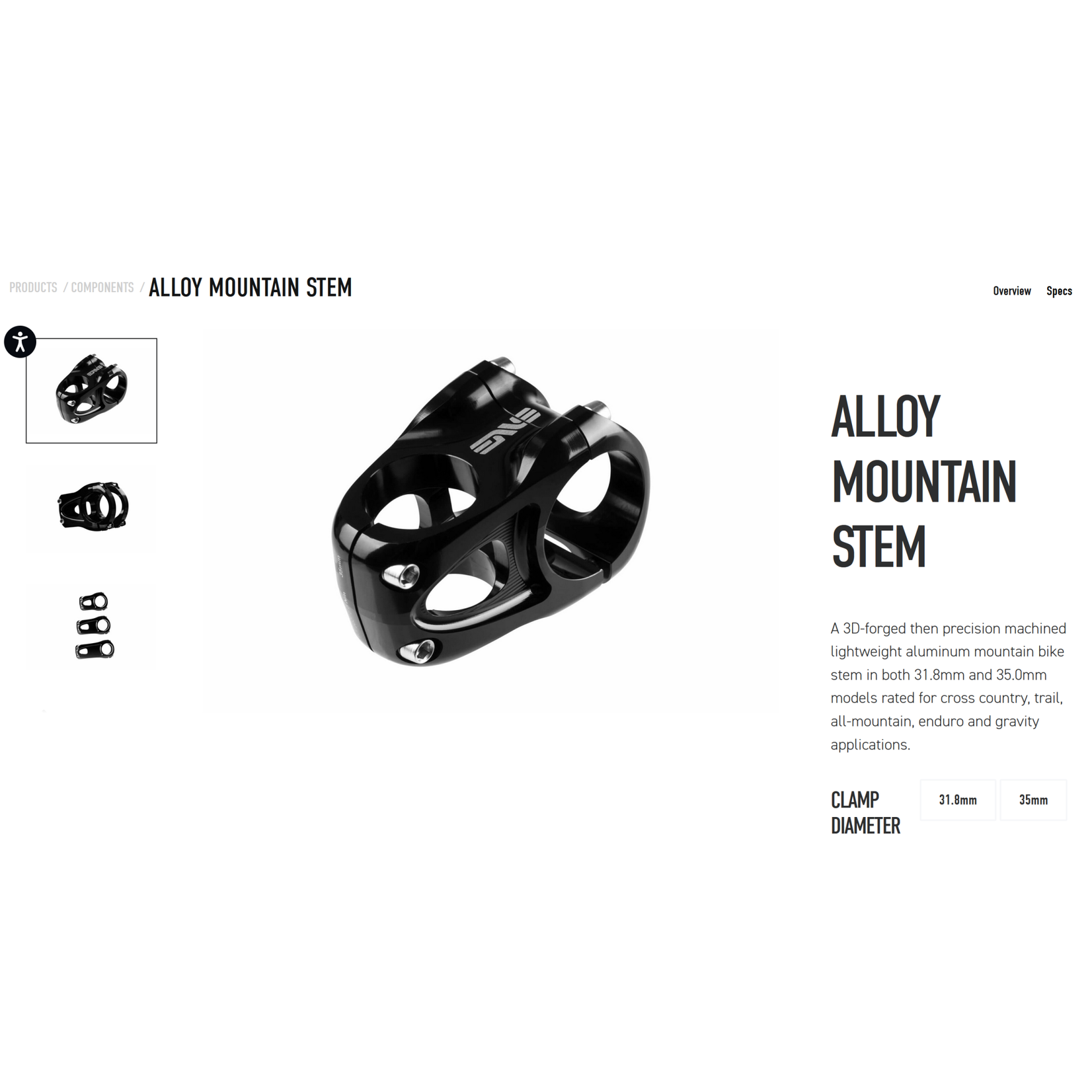 ENVE ENVE Alloy Mountain Stem 35mm, 35mm