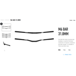 ENVE Enve Bar M6 780mm, 7.5mm rise, 31.8, 9/5 deg