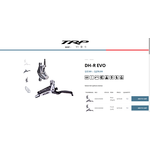 TRP TRP DH-R EVO HD-M846 Disc Brake and Lever - Rear, Hydraulic, Post Mount, Silver