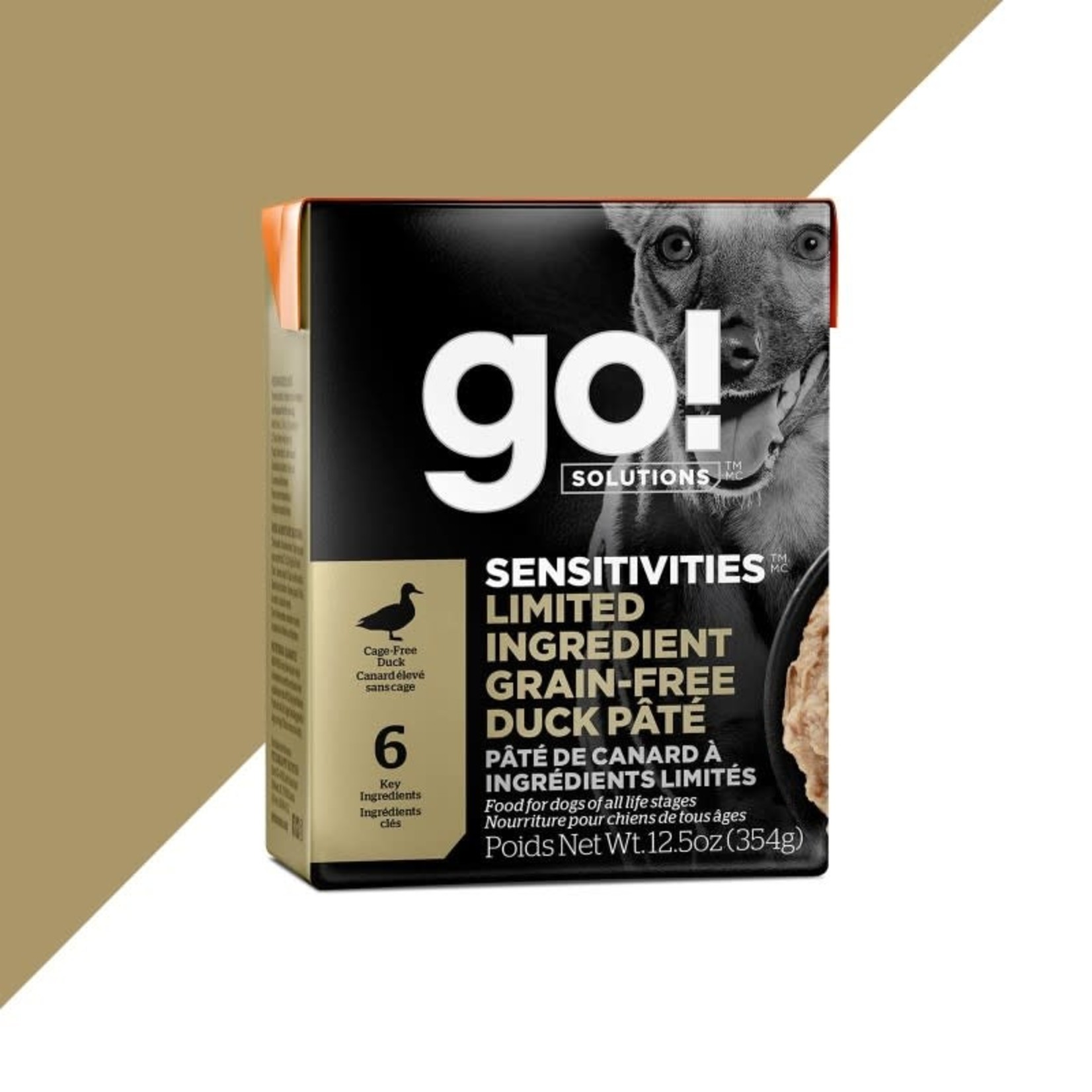 Petcurean Go Go Sensitivities Paté Canard chien 12.5 oz