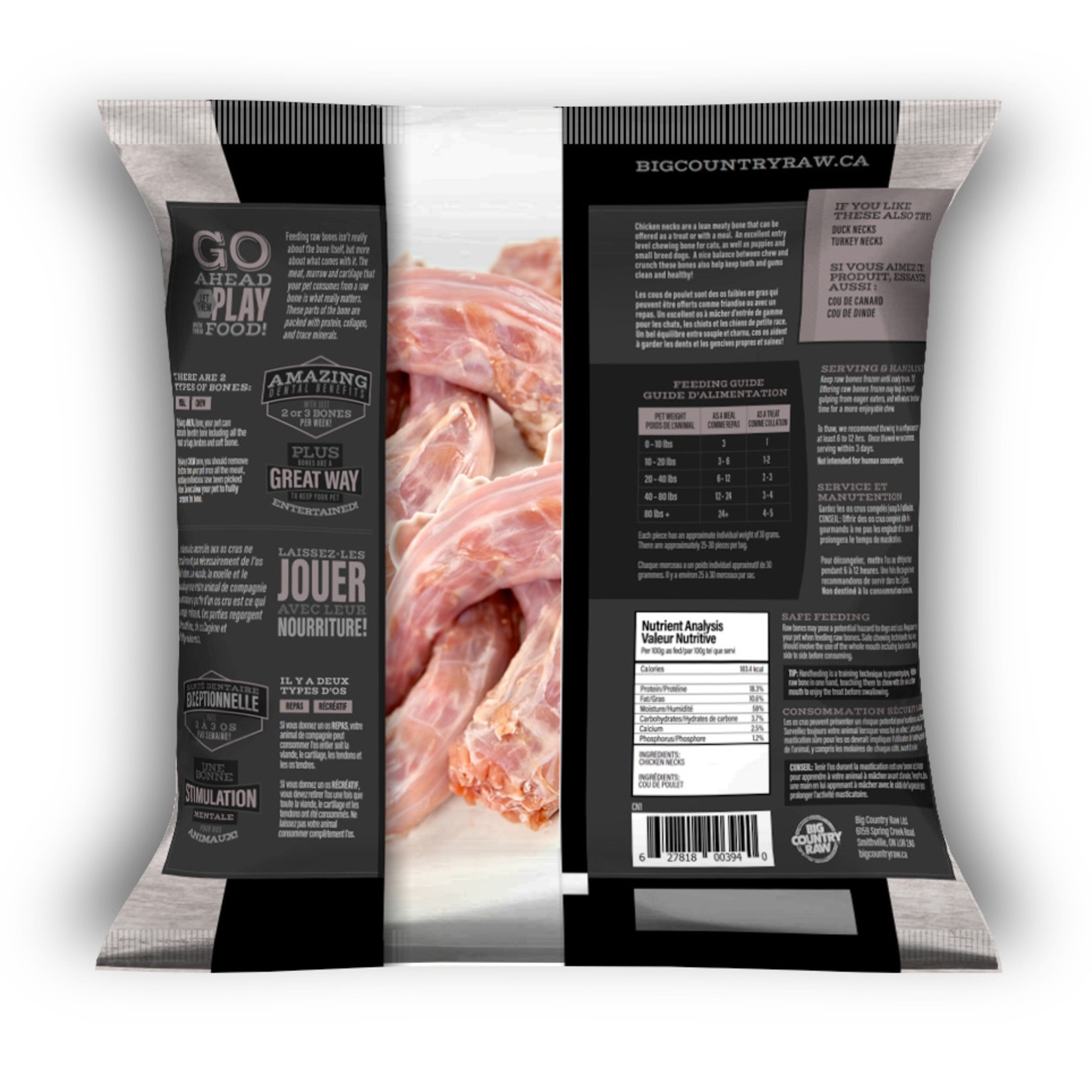 Big country raw Cou de Poulet 1 lb