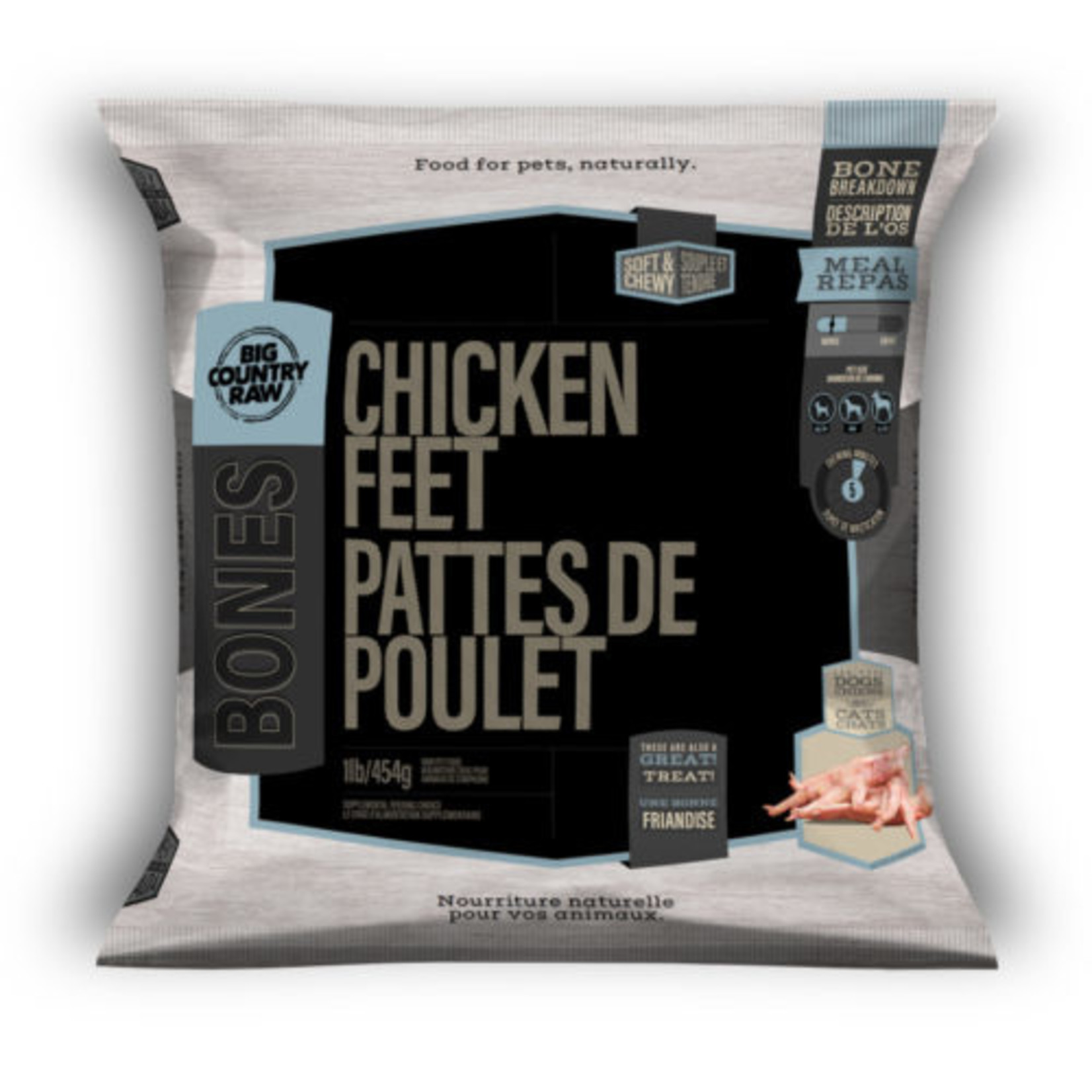 Big country raw Pied de Poulet 1 lb